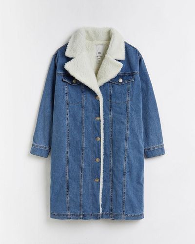 petite longline denim jacket