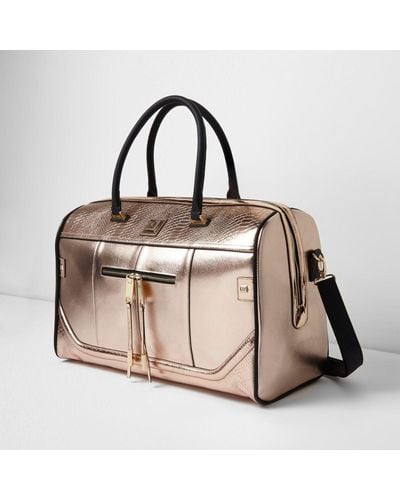 rose gold weekender bag