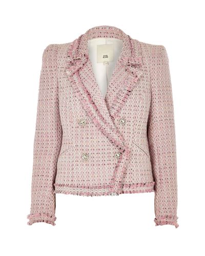 pink boucle jacket