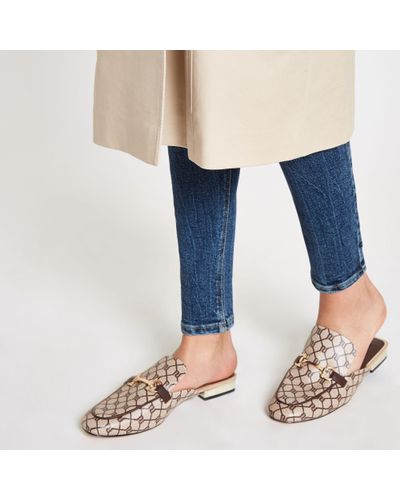 river island backless loafers