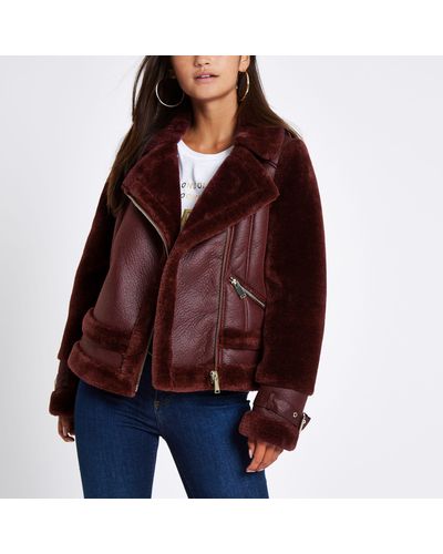 red aviator jacket