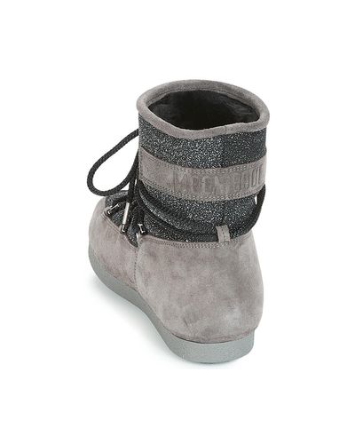 moon boot far side low suede glitter