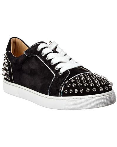 Christian Louboutin Vieira 2 Suede Sneaker in Black,Silver (Black Christian Louboutin Vieira 2 Suede Sneaker in Black,Silver (Black