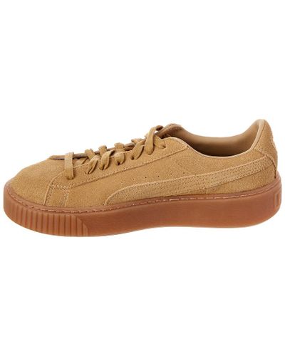 puma platform sneakers tan