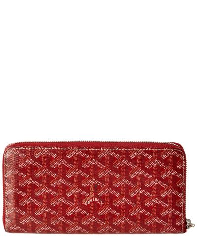 goyard red wallet