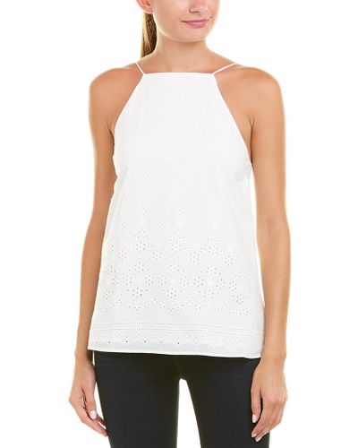 eyelet tank top white