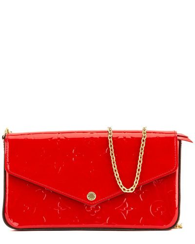 lv pochette felicie vernis