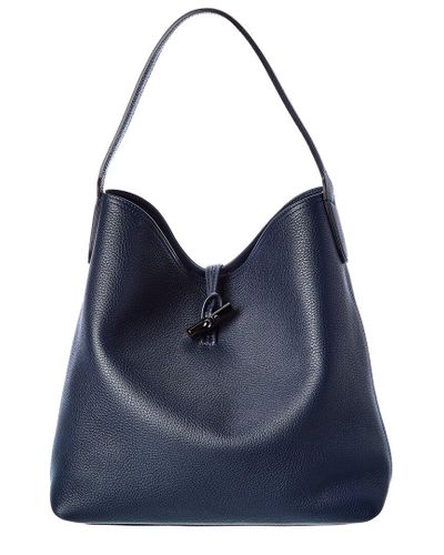 Longchamp Roseau Essential Leather Hobo Bag in Blue - Lyst