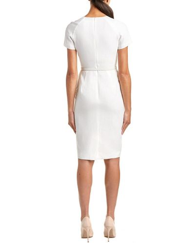 white linen sheath dress