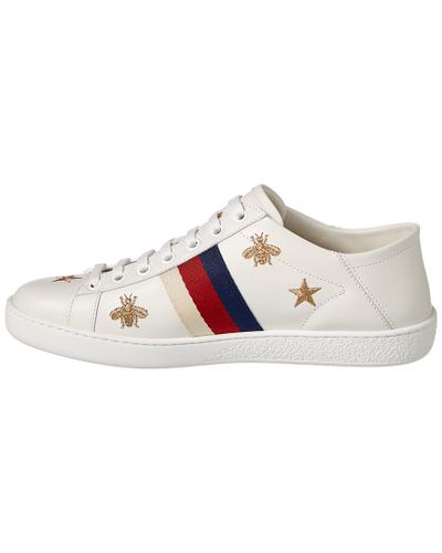 gucci ace sneaker with bees and stars