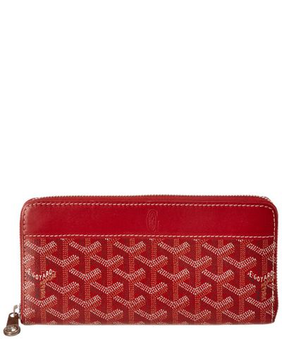 goyard red wallet