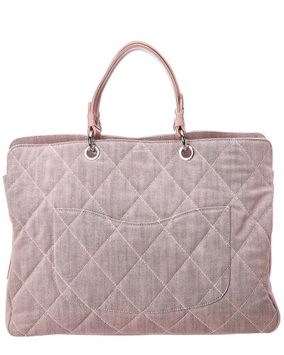 pink denim chanel bag