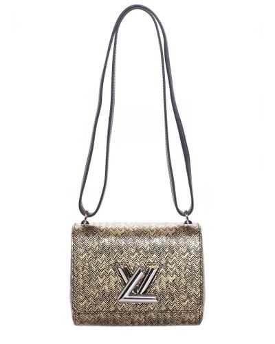 louis vuitton black bolsa with gold logo