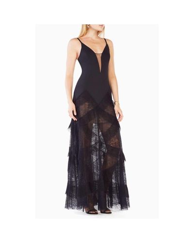 bcbg pleated gown