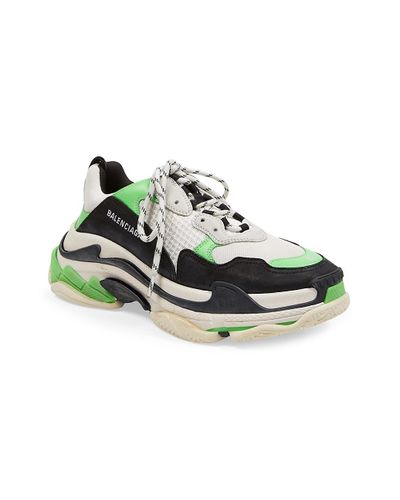 balenciaga green black triple s