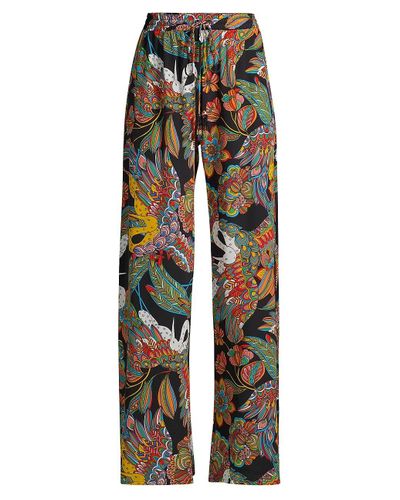 Johnny Was Magnolia Floral Easy Silk Pants - Lyst