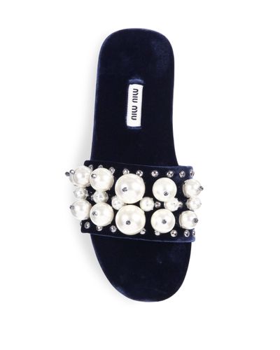 miu miu pearl slides