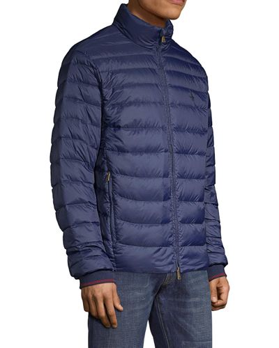 polo ralph lauren puffer jacket blue