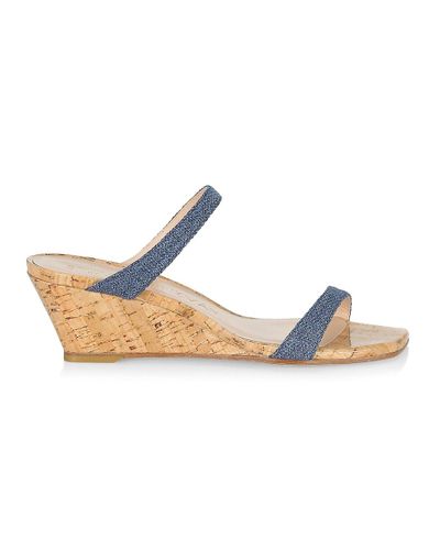stuart weitzman denim wedge