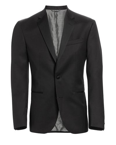 Saks Fifth Avenue Modern Wool Tuxedo Jacket in Black for Men - Lyst