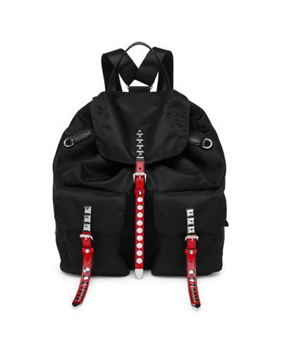 prada red nylon backpack