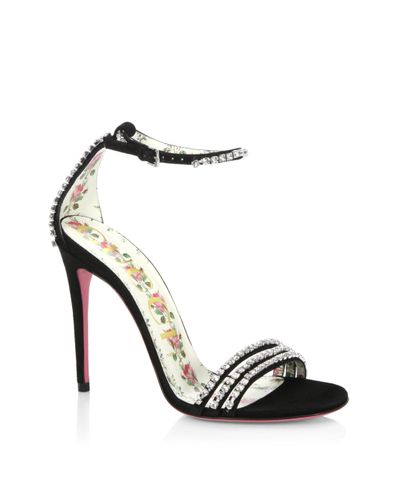gucci black suede isle heeled sandals