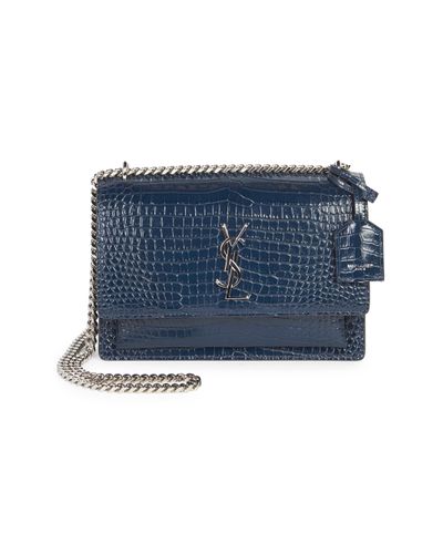 ysl sunset bag medium croc