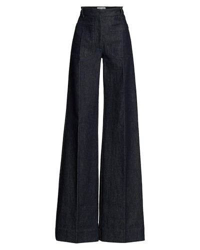 Victoria Beckham Denim High-waist Patch Pocket Jeans in Indigo (Blue ...