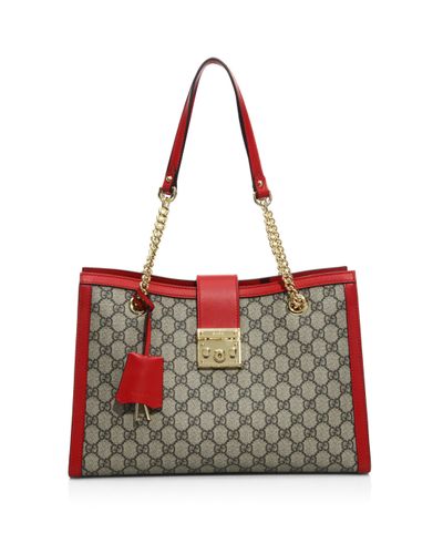 gucci padlock gg supreme medium shoulder bolsa