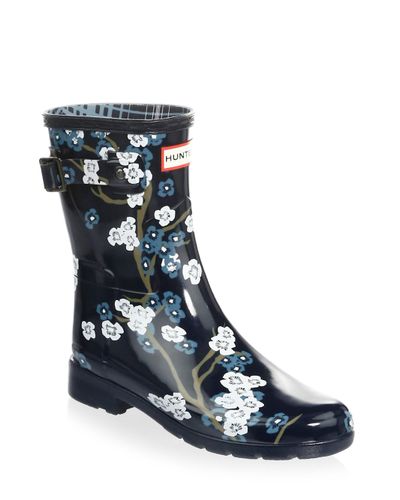 hunter floral boots