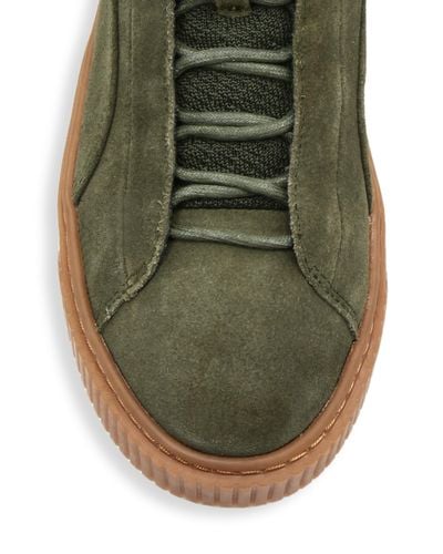 PUMA Suede Mid-top Sneakers in Olive 