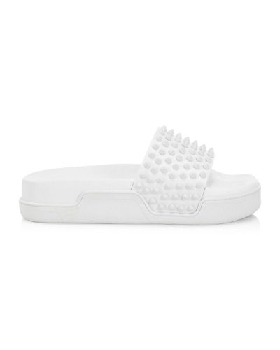christian louboutin studded slides