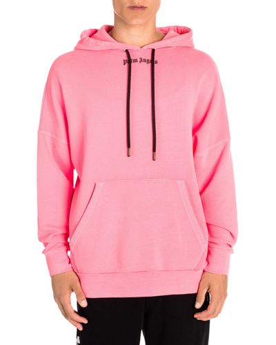 palm angels pink hoodie