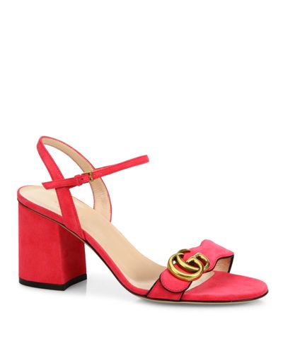 gucci women's marmont high block heel sandals