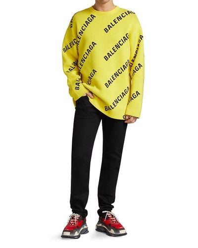 balenciaga sweater black and yellow