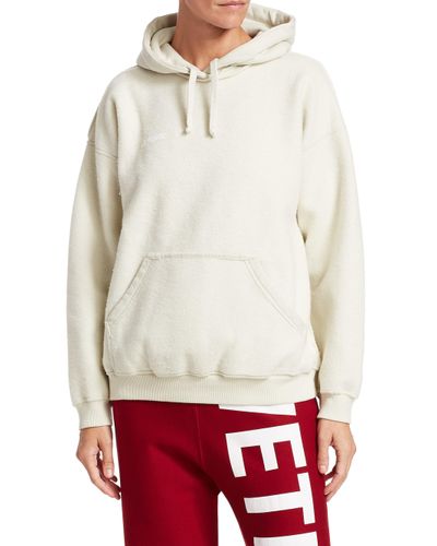 white fitted hoodie
