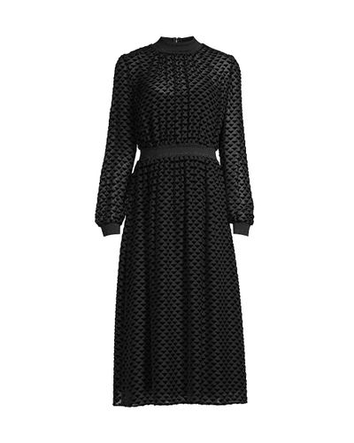 Tory Burch Velvet Devore Dress in Black - Lyst