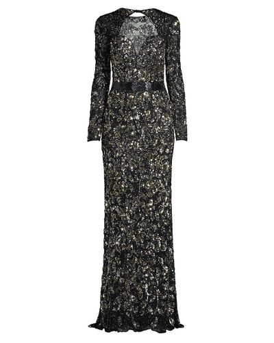 macduggal sequin column gown