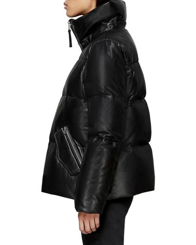mackage leather down jacket