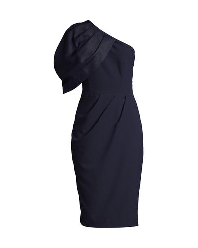 black halo navy dress