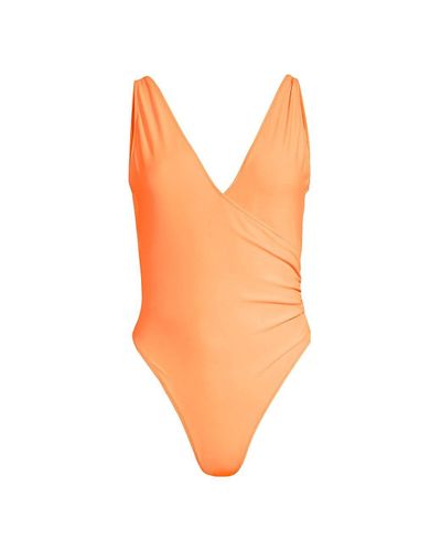 Ramy Brook Synthetic Soren V-neck One-piece Swimsuit in Electric Orange ...
