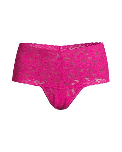 Hanky Panky Lace Retro Thong in Pink Ruby (Pink) - Lyst