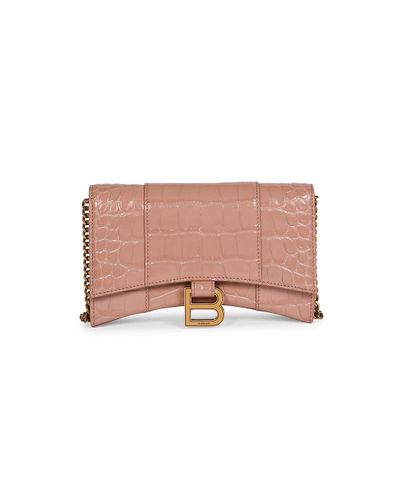 balenciaga women's hourglass wallet on chain