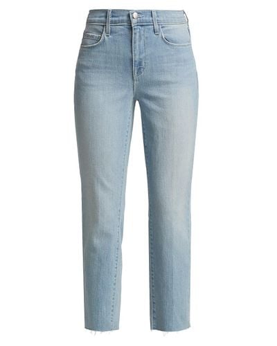 L'Agence Denim Sada High-rise Crop Slim Straight Jeans in Blue - Lyst