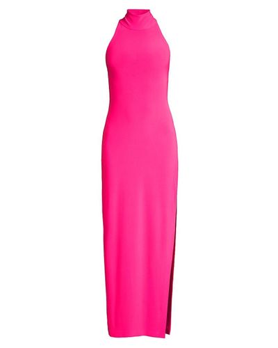 norma kamali halter turtle gown