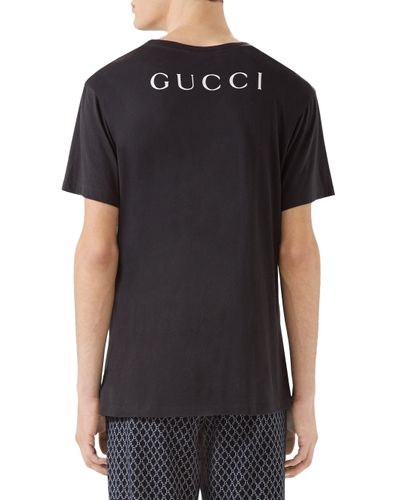T-shirt maglia gucci bianca neonato con disegno mezza manica 2 bottoni  sulla spalla prezzo outlet 100% cotone - Stileo.it