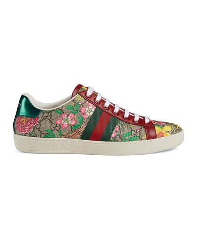 gucci floral sneakers women