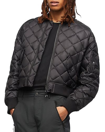 Moose Knuckles Synthetic X Eckhaus Latta Quilted Bomber Jacket in Black ...