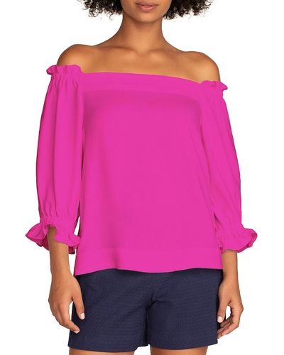 Trina Turk Synthetic Equinox Off-the-shoulder Top - Lyst