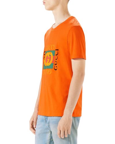 orange gucci tee